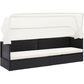 vidaXL Gartensofa schwarz 49393