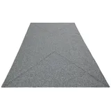 NORTHRUGS »Trenzado«, rechteckig, 10 mm Höhe, In- & Outdoor, Handmade-Look, Läufer, Wetterfest, Balkon, Wohnzimmer, Garten – Hellgrau, 160x230