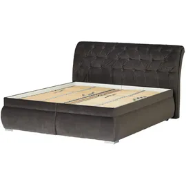 Möbel Kraft Polsterdoppelbett 200 x 116 cm Grau