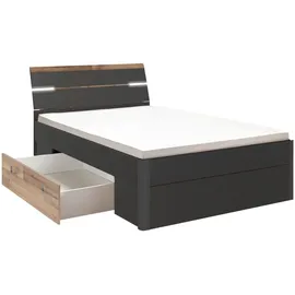 SchlafKONTOR Mars 140 x 200 cm graphit/montanaeichefarben