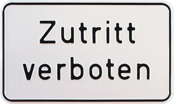 Hinweisschilder Betriebskennzeichnung - Zutritt verboten