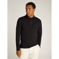 Tommy Hilfiger Langarm-Poloshirt »1985 SLIM LS POLO«, Gr. XXXL, black, , 53550526-XXXL