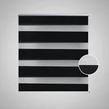 vidaXL Doppelrollo 60 x 120 cm schwarz