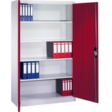 Californian Products CP Stahlschrank C 2000 Acurado 9460-000 S10693 lichtgrau, rubinrot 120,0 x 40,0 x 195,0 cm, aufgebaut