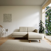 Ecksofa Cremebeige - Flexible Designer-Polsterecke, L-Form: Beste Qualität, einzigartiges Design - 172 x 81 x 162 cm, konfigurierbar