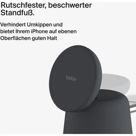 Belkin BOOST CHARGE Pro 2in1 Ladedock mit MagSafe 15 Watt dunkelgrau
