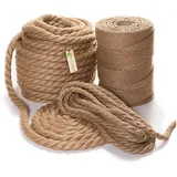 BooGardi Juteseil in Verschiedene Stärken und Längen · Ø 6mm Länge 5m · Naturware zum Basteln · Makramee Naturfaser · Jutefaser