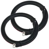 (0% MwSt) 2er-Set Verbindungskabel Batterie auf Laderegler, M8-Kabelschuhe