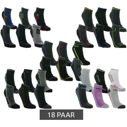 18 Paar Uncle Sam Herren Baumwoll-Socken Sport-Socken Sneaker-Socken Schwarz/Grau/Blau/Rot/Orange in verschiedenen Modellen - 43-46