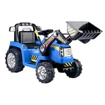 Wisam® Elektroauto für Kinder Baggerlader Traktor Schlepper ZP1005 blau