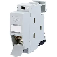 Metz Connect 130B127003-E Netzwerkdose Hutschiene CAT 6a Lichtgrau (RAL