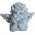 Relaxdays Grabengel, wetterfest, frostsicher, HxBxT: 31 cm, Grabschmuck, Schutzengel, Polyresin, steingrau