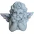 Relaxdays Grabengel, wetterfest, frostsicher, HxBxT: 31 cm, Grabschmuck, Schutzengel, Polyresin, steingrau