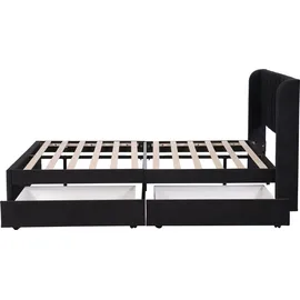 Merax Flieks 140 x 200 cm Schwarz
