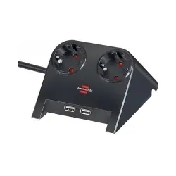 Brennenstuhl Desktop-Power USB-Charger Tisch-Steckdose schwarz
