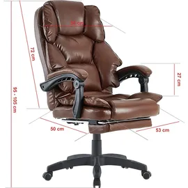 Trisens Schreibtischstuhl Bürostuhl Gamingstuhl Racing Chair Chefsessel mit Fußstütze