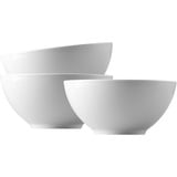 Thomas Loft Weiss 3er Set Schale Bowl rund Ø 16,2 cm h 7,5 cm 800ml Porzellan Klares Design Rillenmuster Geschirr Spülmaschinenfest Mikrowellengeeignet Weiß