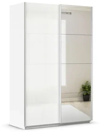rauch ORANGE Schwebetürenschrank Quadra 136 x 210 cm Dekor Weiß