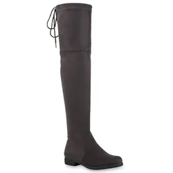 Damen Overknees in Grau