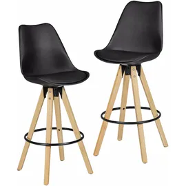 Wohnling Barhocker WL5.046 77 cm Sitzhöhe Schwarz