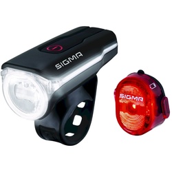 SIGMA SPORT Fahrradbeleuchtung Auro 60 & Nugget II Fahrradlicht+Rücklicht schwarz
