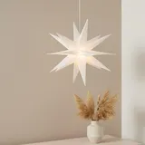 Lumineo Lichterkette Kunststoff 60 x 60 cm 6 LED warmweiß inkl. 7 m Zuleitung weiß