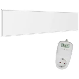 Viesta Infrarotheizung CF360 120 × 30 cm Infrarotheizung Weiß 360W + TH10 Thermostat