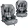 XOMAX Kindersitz ISOFIX I mitwachsend I 9-36 kg, 15 Monate - 12 Jahre, Gruppe 1/2/3 I 5-Punkt-Gurt und 3-Punkt-Gurt I Bezug abnehmbar und waschbar I ECE R129 I anthrazit-grau