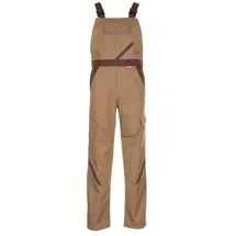 Planam Highline Latzhose khaki/braun/zink, Größe 48
