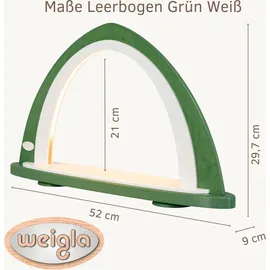 Weigla LED Schwibbogen »Weihnachtsdeko, Made in Germany« 1 Stk. Leerbogen zum Selbstbestücken grün