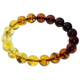 Ostsee-Schmuck Armband Kugel 10 mm braun 19 cm