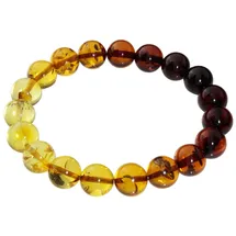 Ostsee-Schmuck Armband Kugel 10 mm braun 19 cm