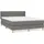 vidaXL Boxspringbett 140 x 200 cm Dunkelgrau