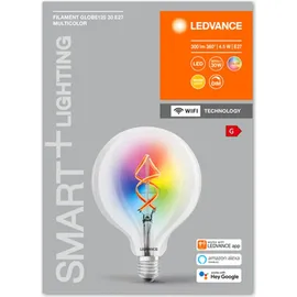 LEDVANCE SMART+ WiFi Filament Globe125 Dimmable 30 4.5W/827 E27 (AC32960)
