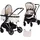 Chipolino Kinderwagen Aura 2 in 1 umbaubar Wickeltasche Sitz umkehrbar bis 22 kg creme - Beige