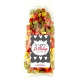 1x 250 gr. Nudeln Motiv: Happy Birthday/Geschenk/Kundengeschenk/Gastgeschenk