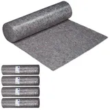 relaxdays Malervlies 5 x Malervlies 270g/m2 1x50 m grau