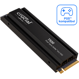 Crucial T500 SSD M.2 2280 / M-Key / PCIe 4.0 x4, Kühlkörper