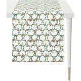 APELT Tischläufer APELT "3606 Winterwelt, Weihnachtsdeko, Weihnachten", bunt (weiß, grün, bunt), B:48cm L:140cm, Baumwolle, Tischdecken, Digitaldruck