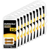 60x Duracell Activ Air 312 Hörgerätebatterien (10x 6er Blister) braun