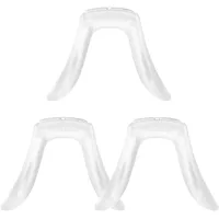 KALLORY 3 Stück Brillen-Nasenpads Silikon U-Förmige Nasenpads Nasenstützpolster Rutschfeste Nasenpads Brillen-Befestigungswerkzeuge