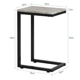 SoBuy Beistelltisch FBT44 grau 30 x 60 x 40 cm