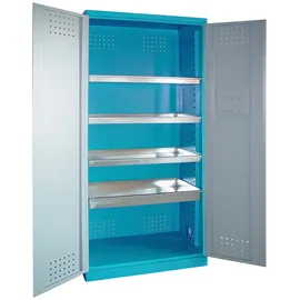 Güde Garten-Geräteschrank Stahl 92,5x38x193 cm grau matt