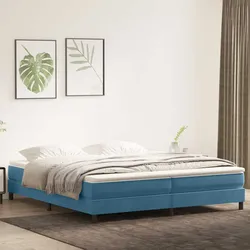 Boxspringbett ohne Matratze Dunkelblau 200x210 cm Samt
