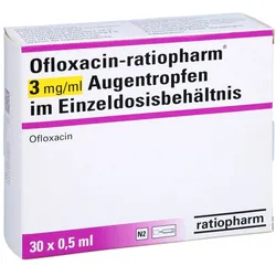 OFLOXACIN-ratiopharm 3 mg/ml Atr.i.Einzeldosisbeh. 30X0,5 ml