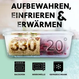 GOURMETmaxx Klick-it Frischhaltedose grün 1,05 l 4-teiliges Set