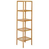 Testrut Bambusregal natur Bambus B/H/T: ca. 36x145x36 cm - natur