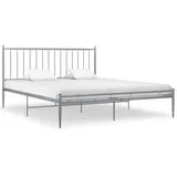 vidaXL Bett Grau Metall 140x200 cm Modell 3922505