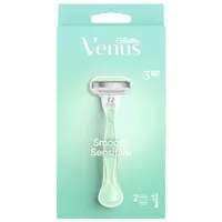 Gillette Smooth Sensitive Rasierer + 2 Klingen