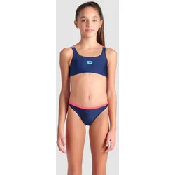 Sport Bikini Mädchen arena Einfarbig - Navy-fluo Red-blue China-fluo Red - 164